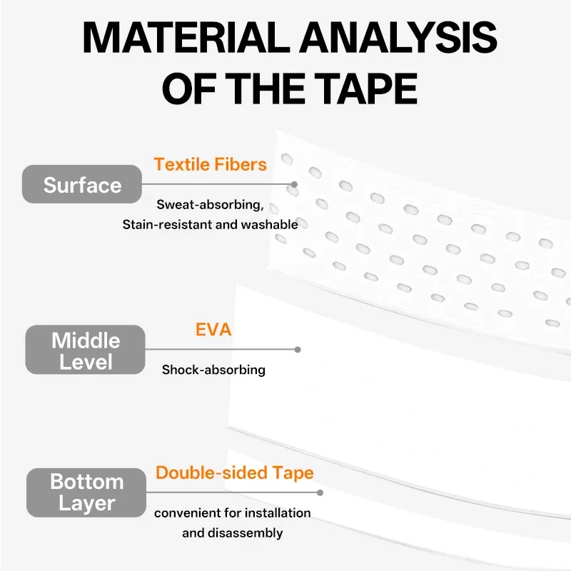BUCKLOS Textile Fiber Bike Handlebar Tape Non-slip Sweat Wicking Bike Bar Tape Lightweight Breathable Shock Absorption Bike Tape