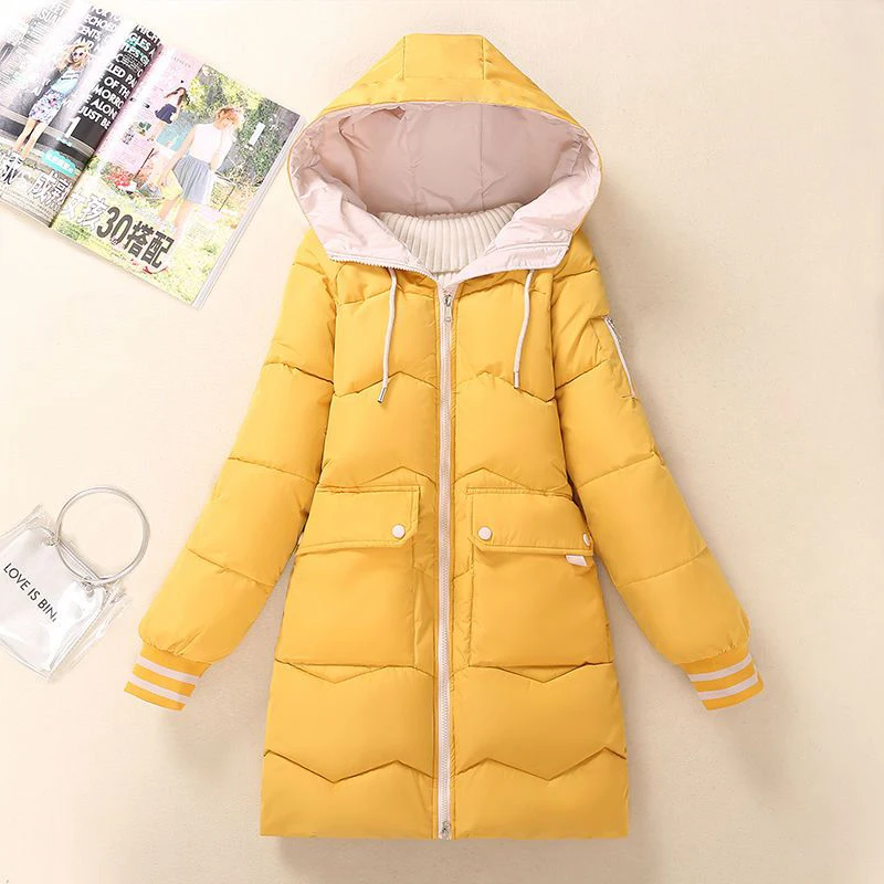 2023 Fashion New Thick Warm Winter Jackets Women's Cotton Padded Coats Mid-Length Women Parkas Female Outerwear