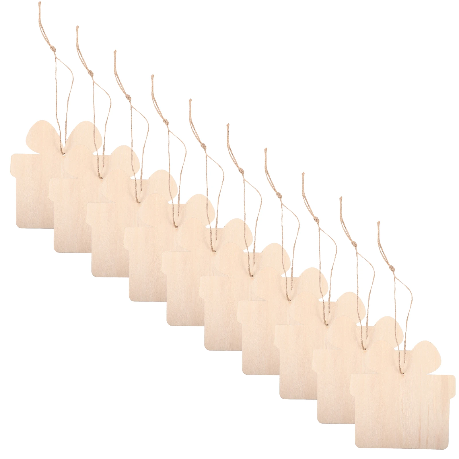 

10 Pcs Wooden Christmas Ornaments Unfinished Slices Blank Graffiti Chips Xmas Baubles DIY Decorations Hanging Fireplace Gifts