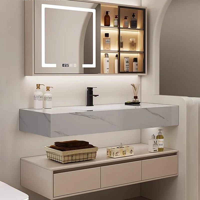 White Display Bathroom Cabinets Washbasin Toilet Bathroom Cabinets Drawer Metal Storage Shelf Casa Arredo Hotel Furniture YX50BC