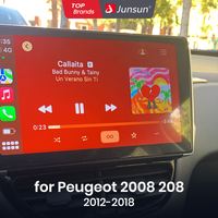 Junsun V1 Radio for Peugeot 2008 208 2012 2013 2014 2015 2016 2017  2018 Wireless CarPlay GPS WiFi BT FM IPS RDS 4G