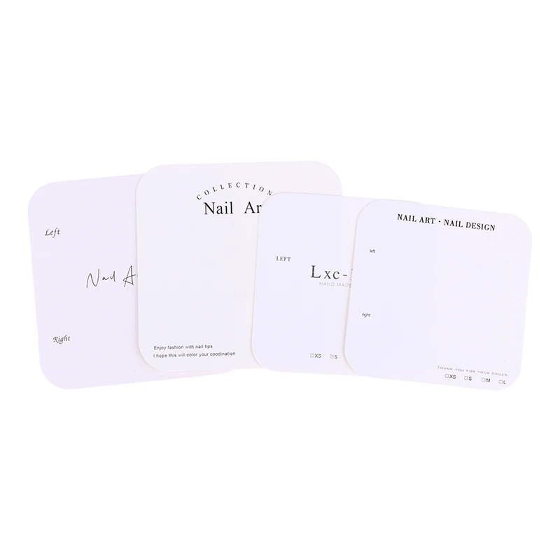 20Pcs Nail Display Cardboard Simple Style Fake Nails Card For Press On Nails Photograph Props Nail Salon