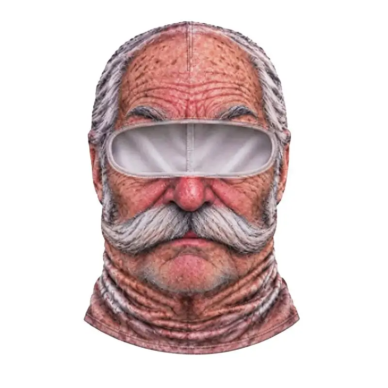 Lustige 3D-Gesichts-Balaclava-Mütze, Vollgesichtsmaske, Kapuze, Balaclava für Motorradfahren, Skifahren, Gesichtsmaske, Outdoor-Warm-Balaclava-Mütze – Detail 4