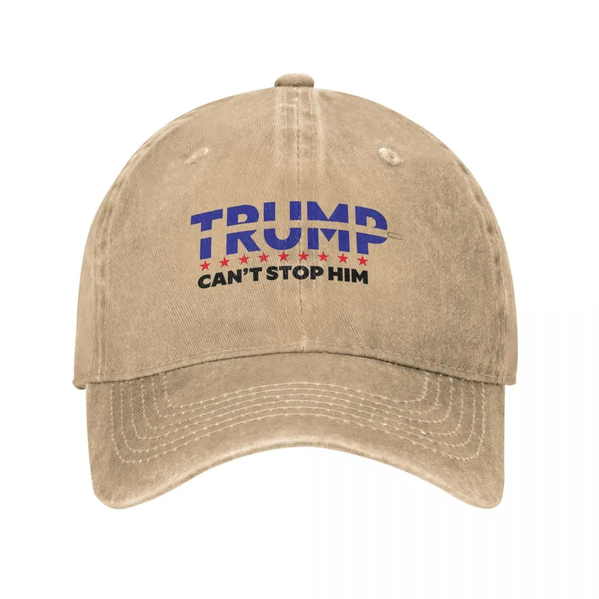 Trump Can't Stop Him Trump Strong Baseball Cap Vintage Distressed Washed USA Sun Cap Unisex Outdoor Workouts Hats Cap