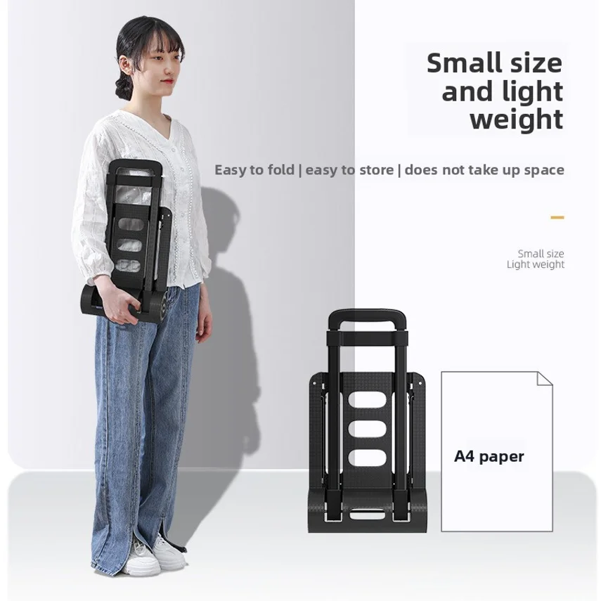 Car-mounted Folding Handcart For Home Use, Portable For Transporting Goods, Shopping, Grocery Shopping, And Luggage