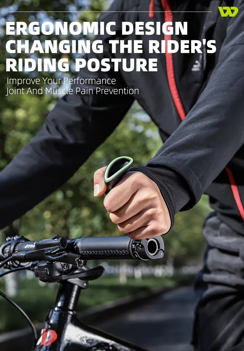 WEST BIKING MTB Fahrradlenkerenden Ergonomische Mountainbike-Innenlenkerenden 22,2 mm Nylon Reflektierende Lenkerenden Fahrradzubehör – Detail 4