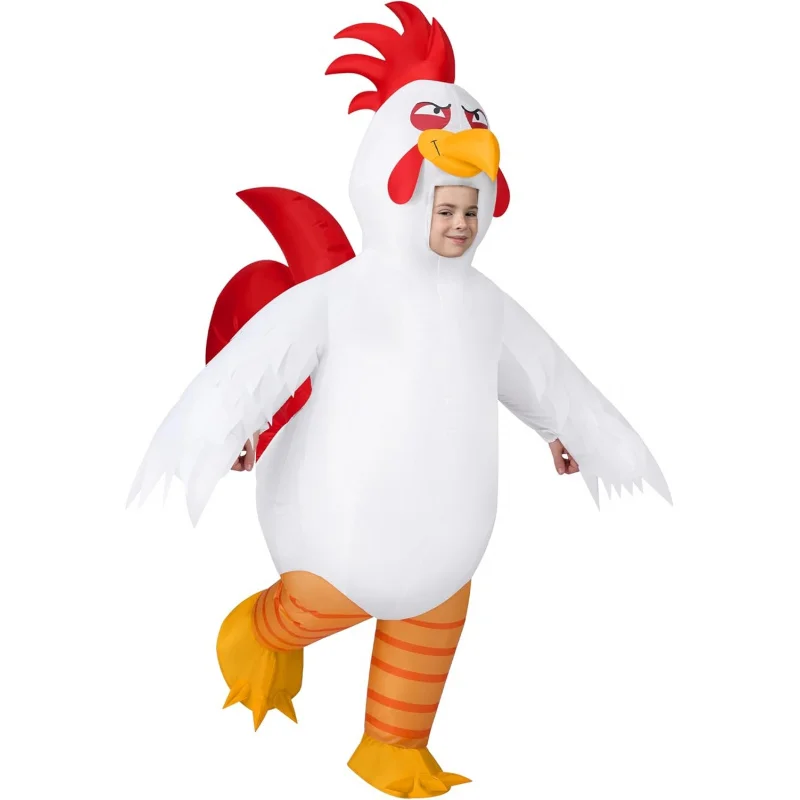 

❤️❤️❤️Spooktacular Creations Halloween Inflatable Costumes, Rooster Full Inflatable Costume, White Chicken Blow Up for H❤️⭐️❤️