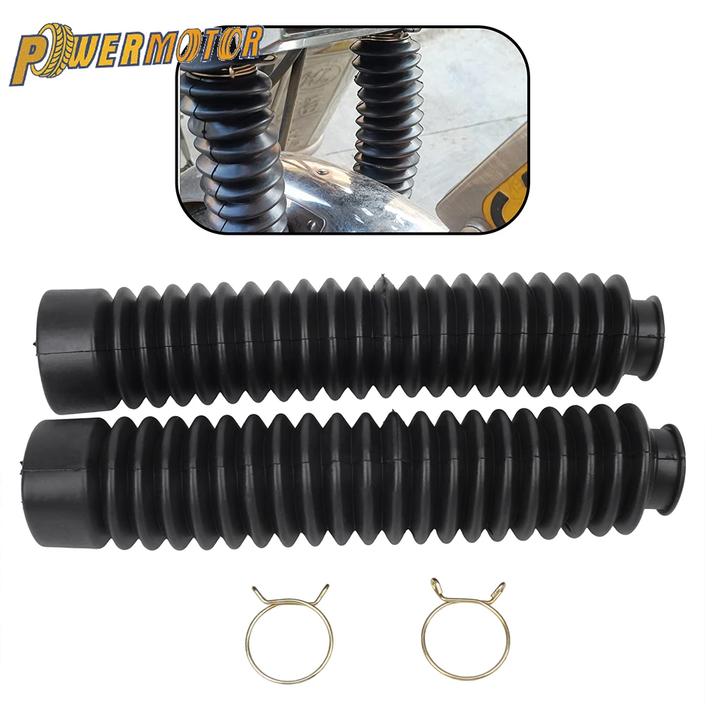 

Motorcycle Front Fork Shock Absorber Dust Cover Universal Rubber Gaiters Gators Dust Proof Sleeve Protector Damping Accessories