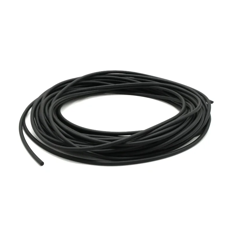 1/2/5M Solid Black Fluorine Rubber Strip O Ring FKM Round Strips Not Foaming Viton Bar Sealing Strip Diameter 2/2.5/3/3.5/4~22mm