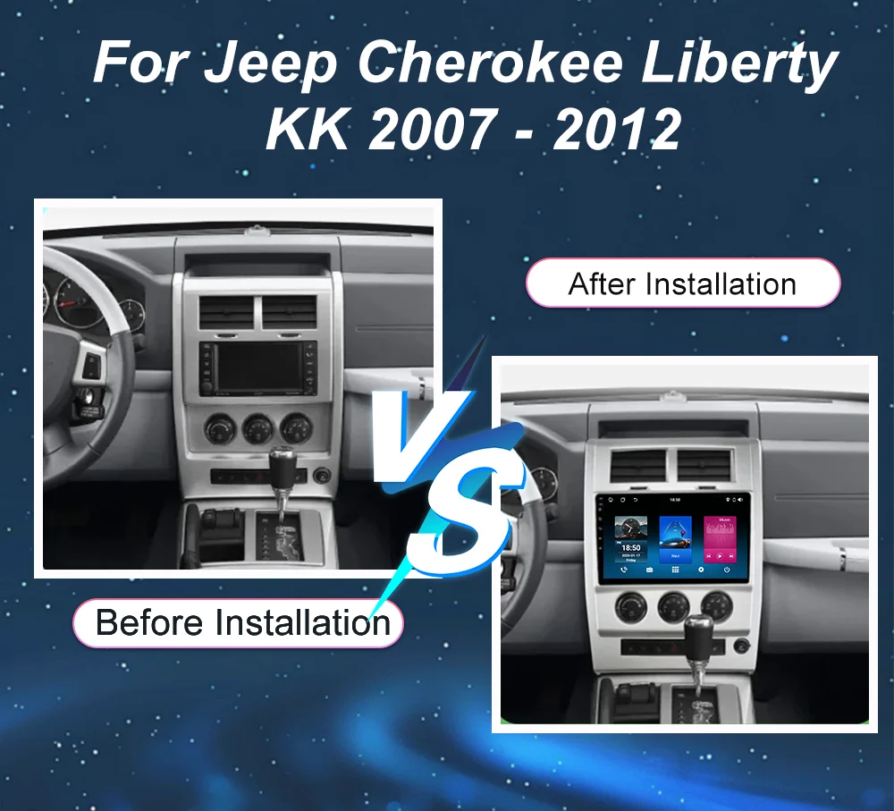 Car Multimedia Radio Android Auto For Jeep Cherokee Liberty KK 2007-2012 Auto Multimedia Player GPS Navigation No 2Din 4G Stereo