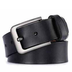 Plus Size 105 110 120 130 140 150 160 170cm Belt for Men Women Genuine leather Alloy Metal Pin Buckle Waist Betls Straps 2023