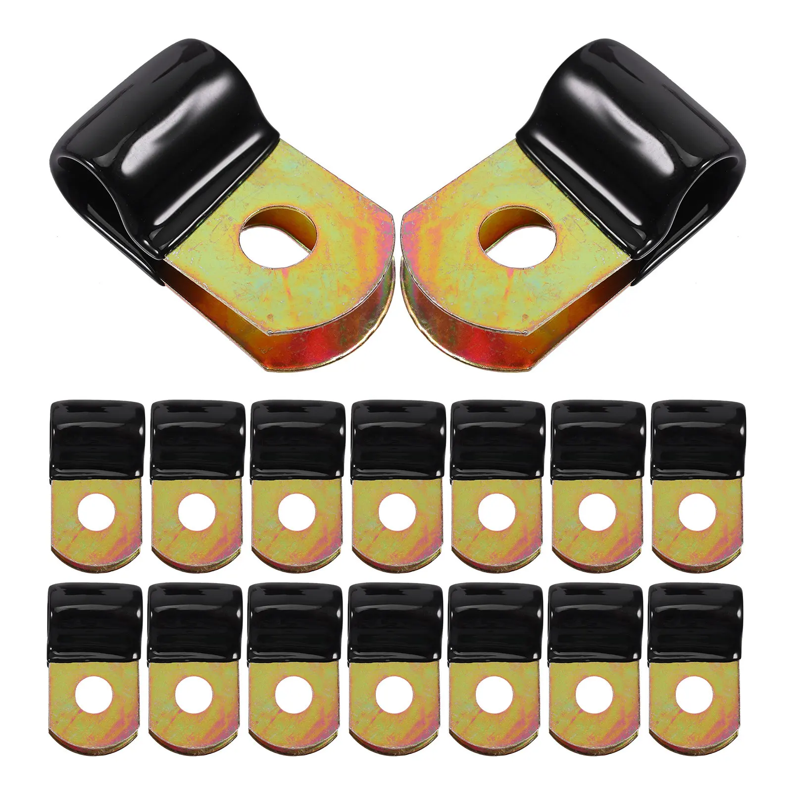 50pcs Stainless Steel Cable Clamps Heavy Duty Wire Clips for Cord Management Wall Mount Hose Bundling