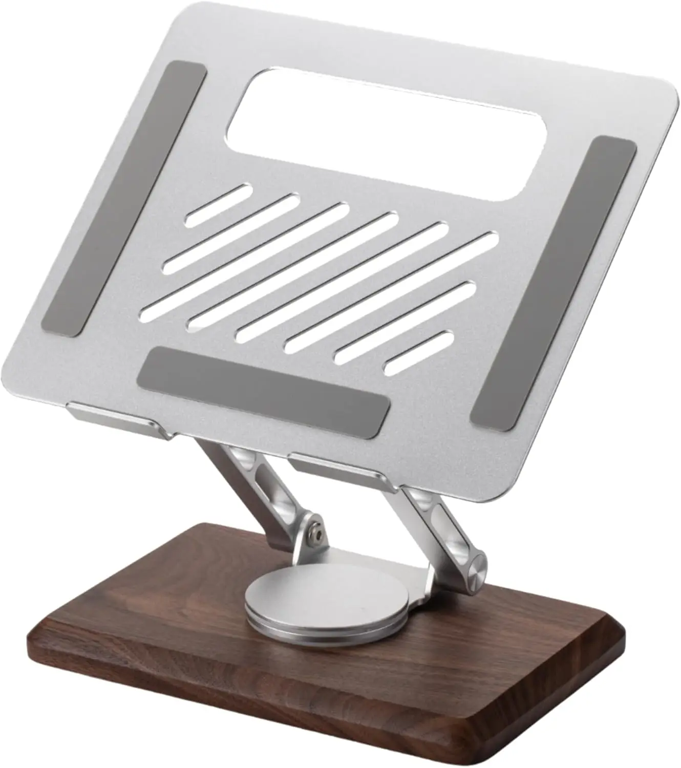 

Эргономичная деревянная подставка для ноутбука с вращающимся на 360° основанием, регулируемая вентилируемая подставка для ноутбуков 10-17,3 дюймов