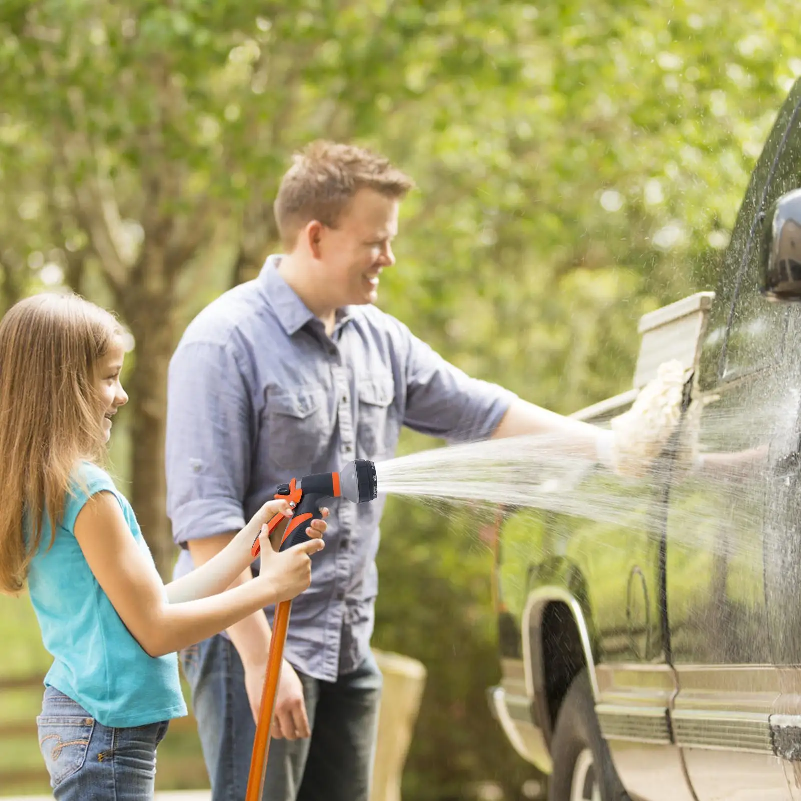 

Hose Nozzle Sprayer Adjustable Garden Hose Nozzle Watering Spray Non-Slip Replacement Parts For Watering Washing Car Showering