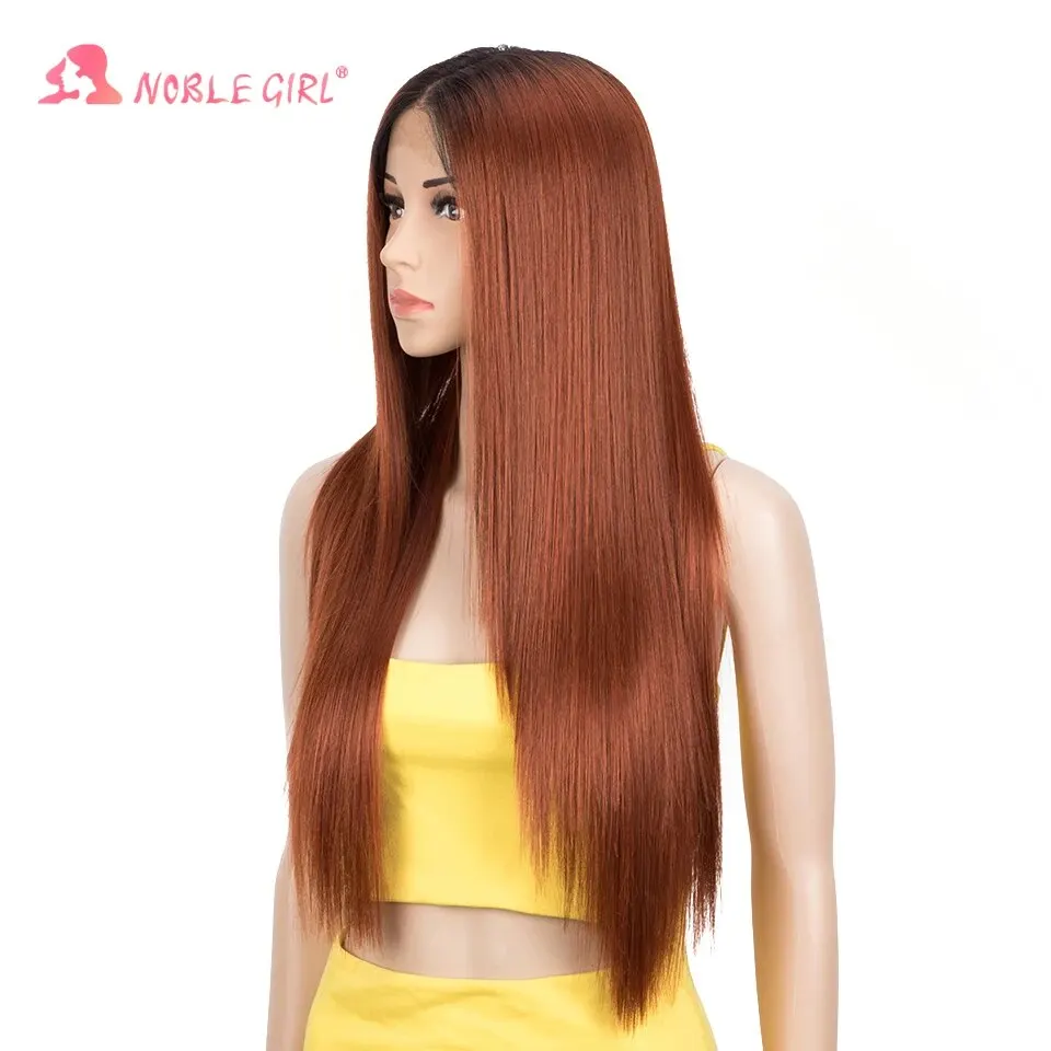 Synthetic Lace Front Wig 28Inch Long Straight Lace Wig Red Wig Women\'s Wig Wig For Black Women Straight Lace Front Wigs