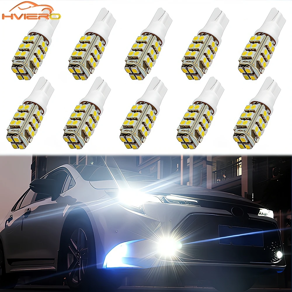 

10X T10 W5W Белый Красный 3528 28LED Автомобильный Автомобильный указатель поворота Боковой широкий клиновой хвост Светодиодный фонарь багажника Купольный светильник для чтения Лампа номерного знака