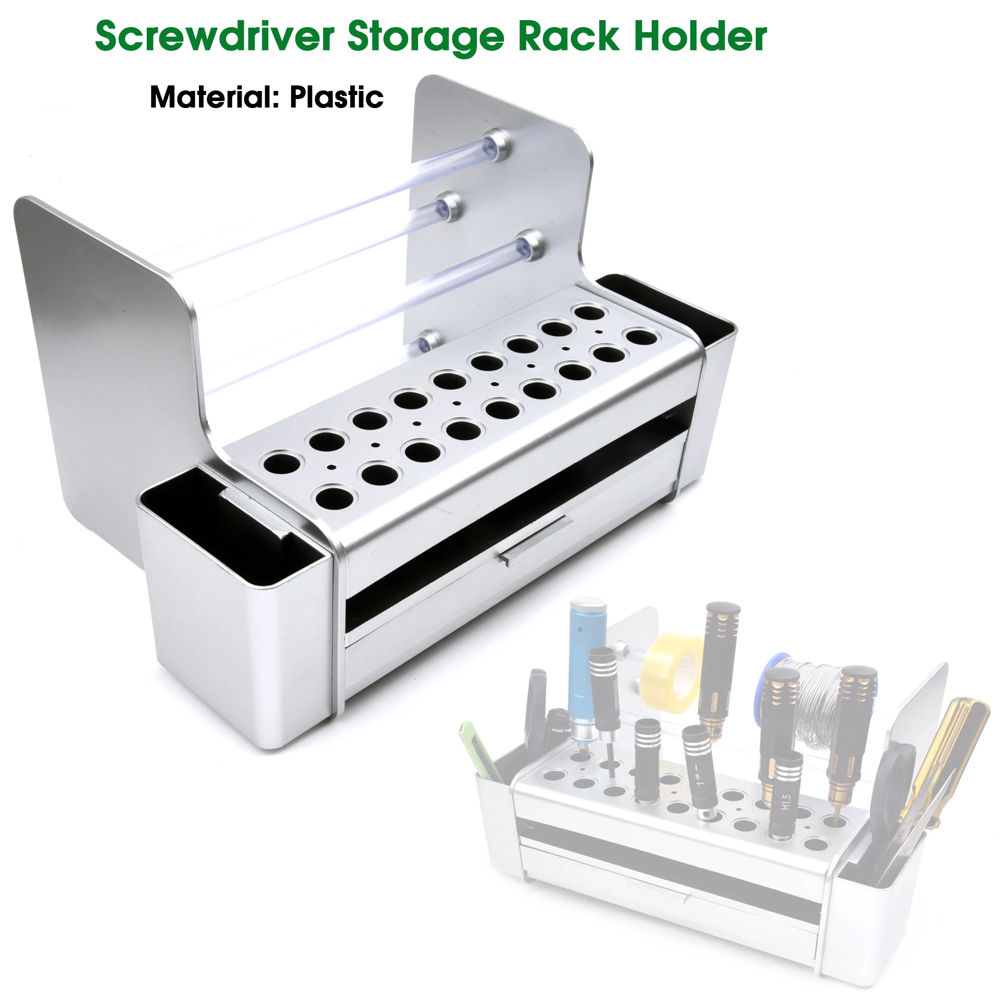 New Screwdriver Storage Rack Holder Multifunctional Organizer RC Repair Tools Kit Desktop Stand for Hex Cross Screw Driver
