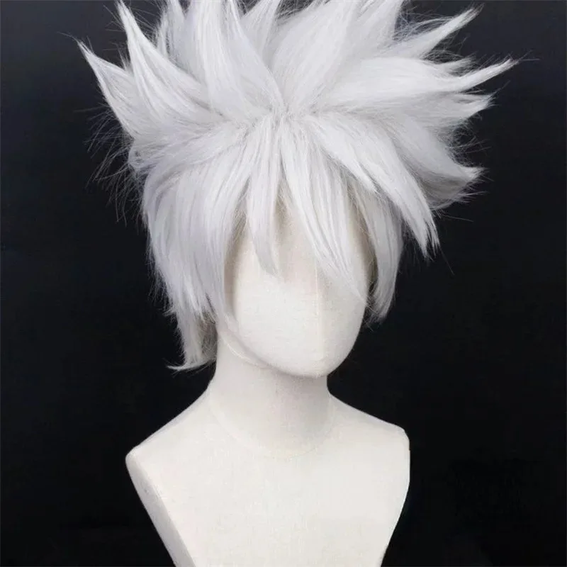 

HOKAGE NINJA Hatake Kakashi Косплей Синтетический короткий вьющийся парик Аниме Coser Термостойкое волокно Высокое качество Wis; 3'c, 5.y; 8'v,