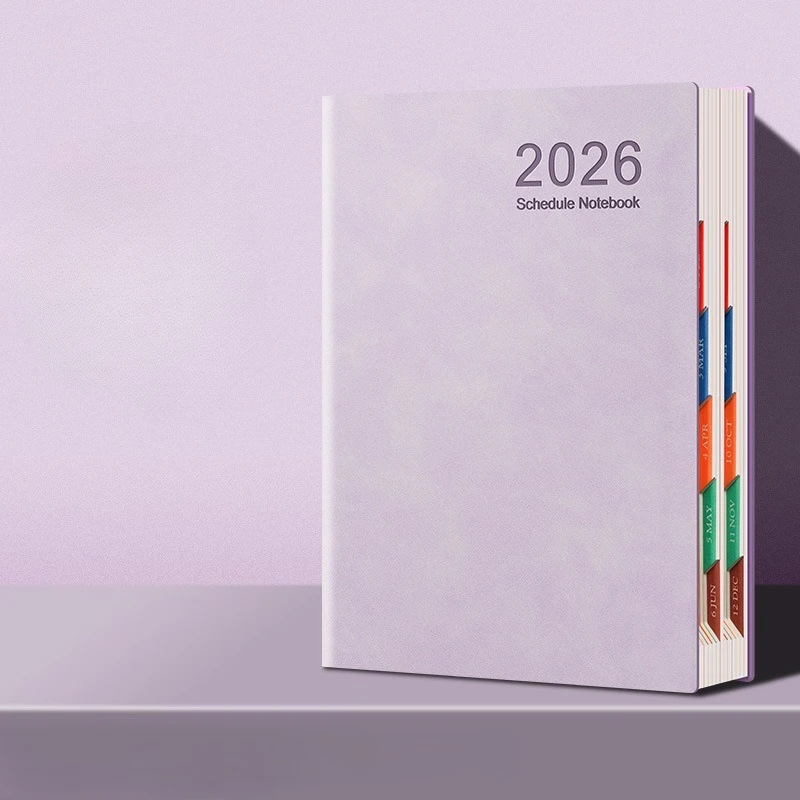 جدول 2026 للخطة الحالية والجدول الحاضر لصفحة واحدة وساعة الانضباط الذاتي في دليل الكفاءة لكل مفكرة التقويم