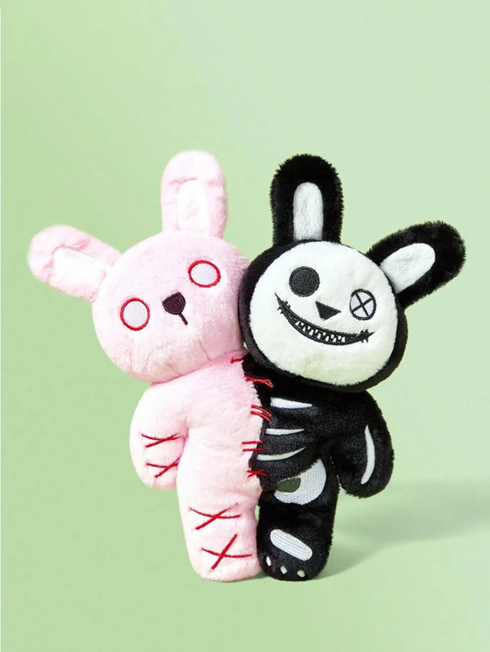 

30cm/11.81in Halloween Double Headed Rabbit Plush Toy Halloween Long Ear Bunny Stuffed Animals Plushies Halloween Zombie Rabbit