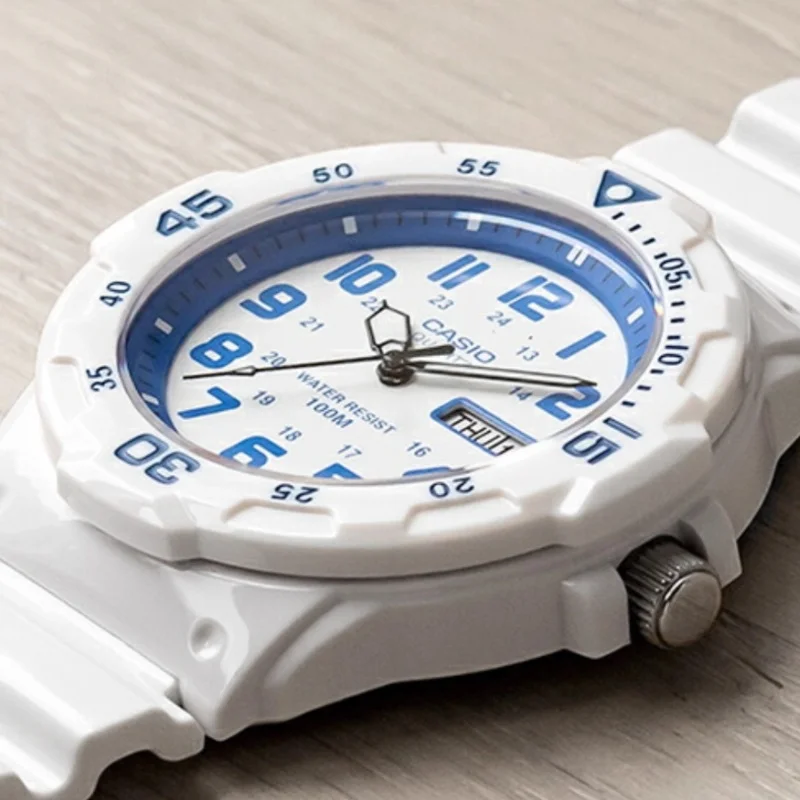 ساعة كاسيو للجنسين، ساعة كوارتز تناظرية أنيقة مقاومة للماء للرجال والنساء والطلاب