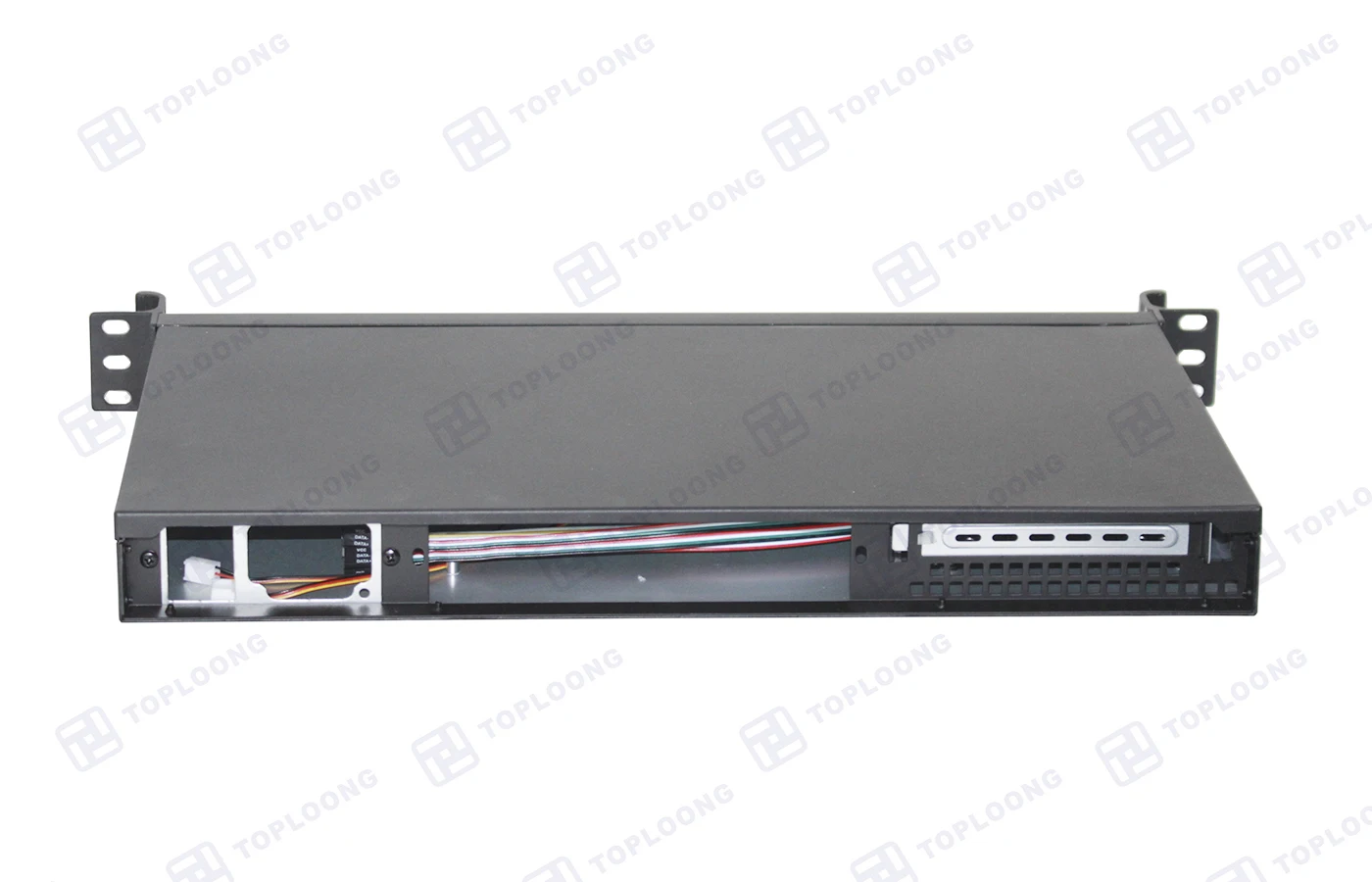 Caixa de servidor vazia Chassi de servidor TOP1U250L 1U - 250 mm de profundidade, Mini - Suporte ITX, ideal para decodificação e segurança AV