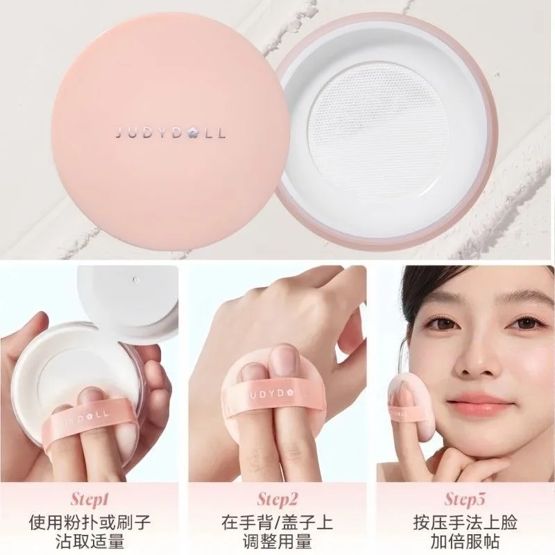 Judydoll Light และ Transparent Soft Focus Loose Powder Oil Control Brightening Original Setting Powder Matte Finish แต่งหน้า