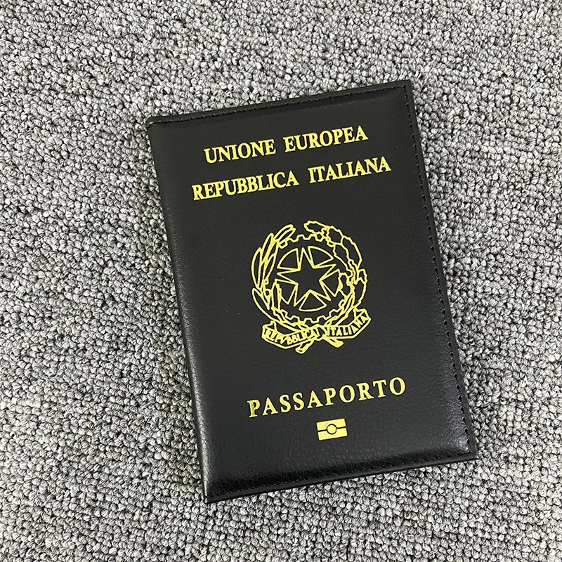 Women Men Travel Italy Passport Cover Case Pu Leather Cover for Passport Italian Travel Passport Holder