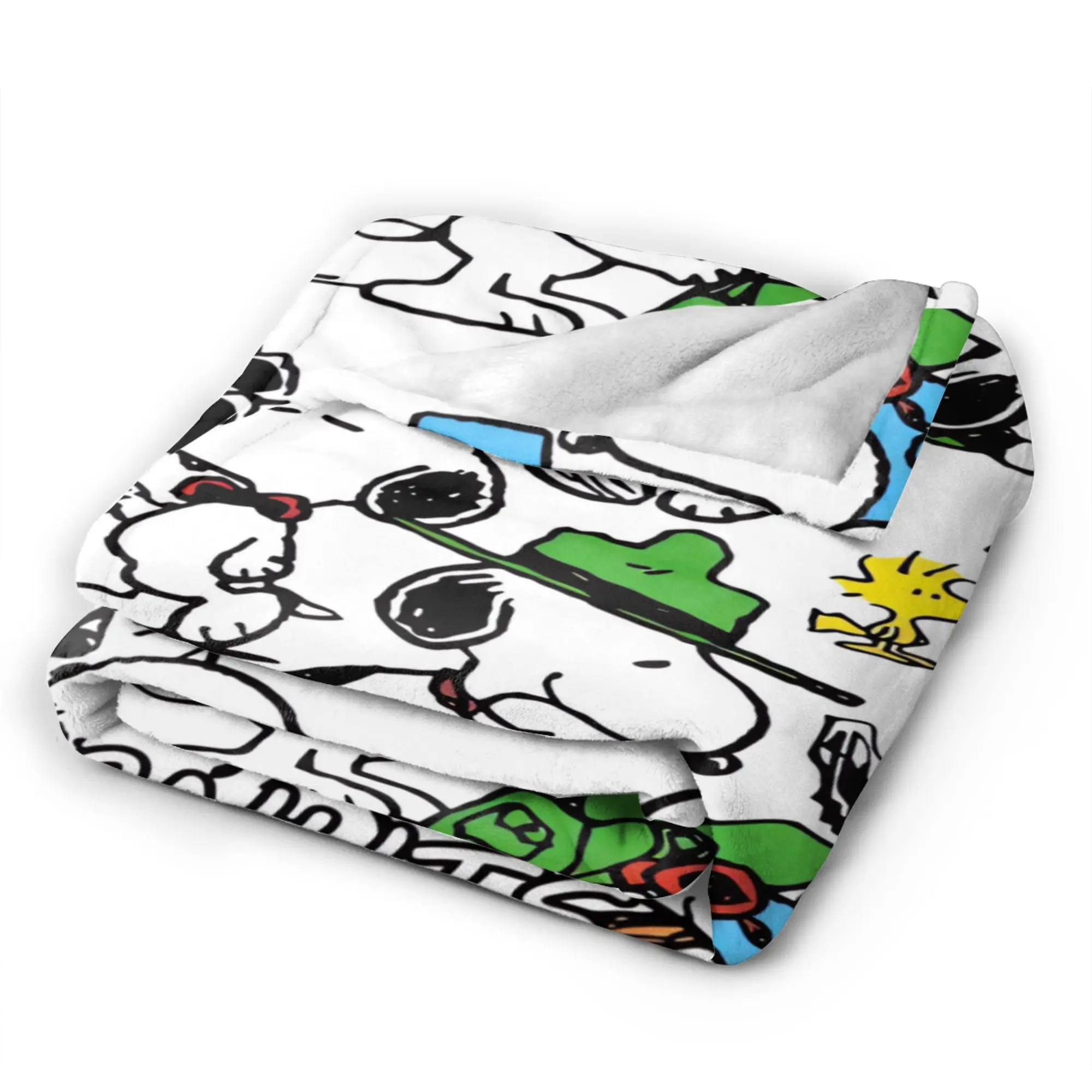 Kawaii Cartoon Flannel Blanket Spring Snoopys Soft Durable Throw Blanket for Child Home Decor Funny Bedspread Sofa Bed Cover