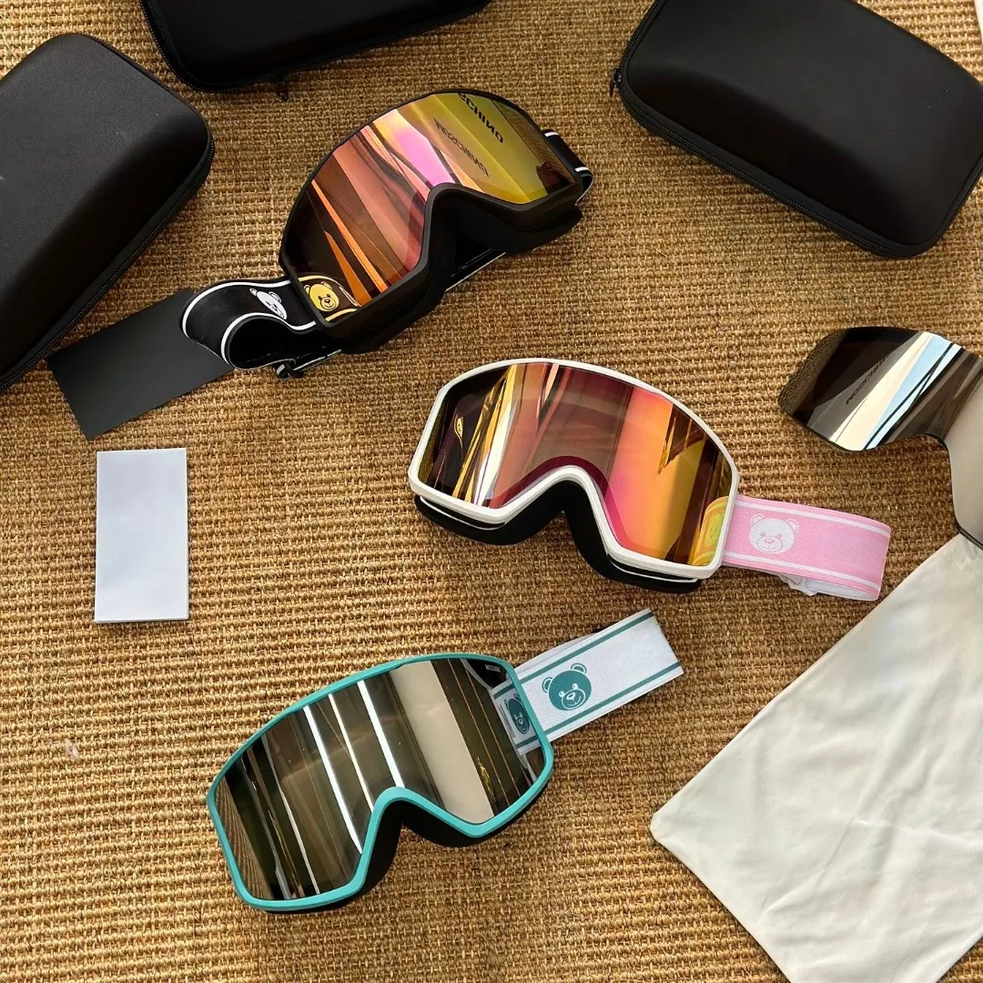 

Новые модные магнитные лыжные очки унисекс, двухслойные поляризационные линзы, лыжные противотуманные очки для сноуборда для занятий спортом на открытом воздухе