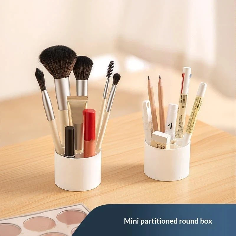 Desktop Pen Holder: Multifunctional Makeup Brush Organizer Office Stationery Small Item Box