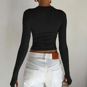 8 principais vendas blusa com furo manga - №1