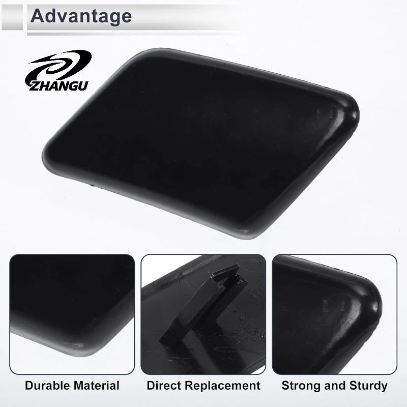 Unprimed Headlight Washer Nozzle Jet Headlamp Cover Front Bumper Cap RH LH Unpainted For Volvo C30 2008-2013 39876478 39876479 view 5