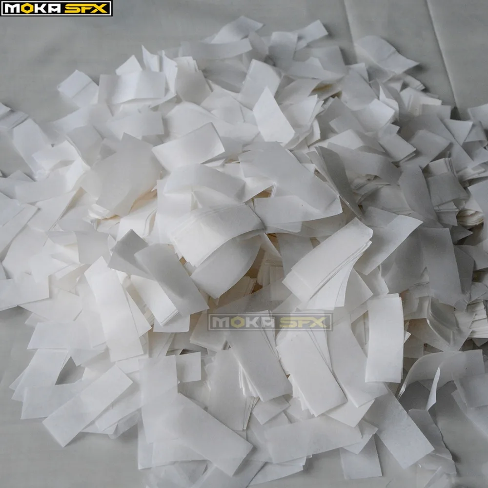 5KG Rectangle Shape White Confetti Paper for Confetti Machine Balloon Wedding Birthday Party Table Decoration