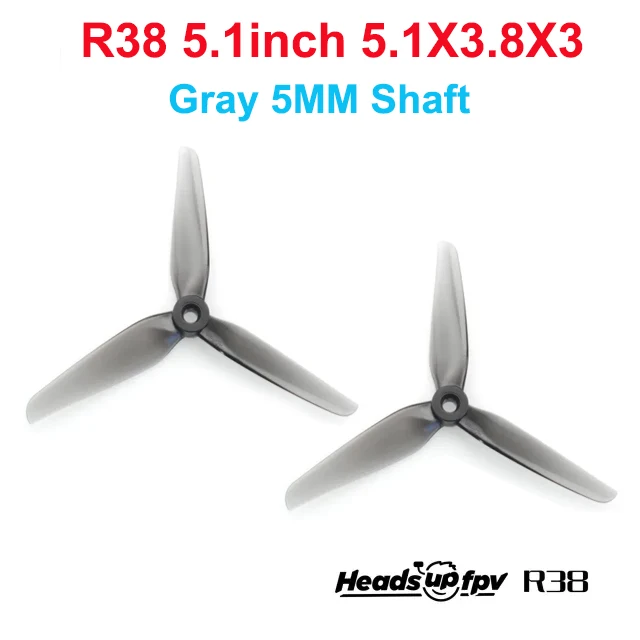 HQProp(8CW+8CCW) R38C 4.9X4X3 / R38 5.1X3.8X3 CW CCW PC 4.9-Zoll 5.1-Zoll 3-Blatt-Propeller für 2207 2306 bürstenlose Motoren – Detail 4