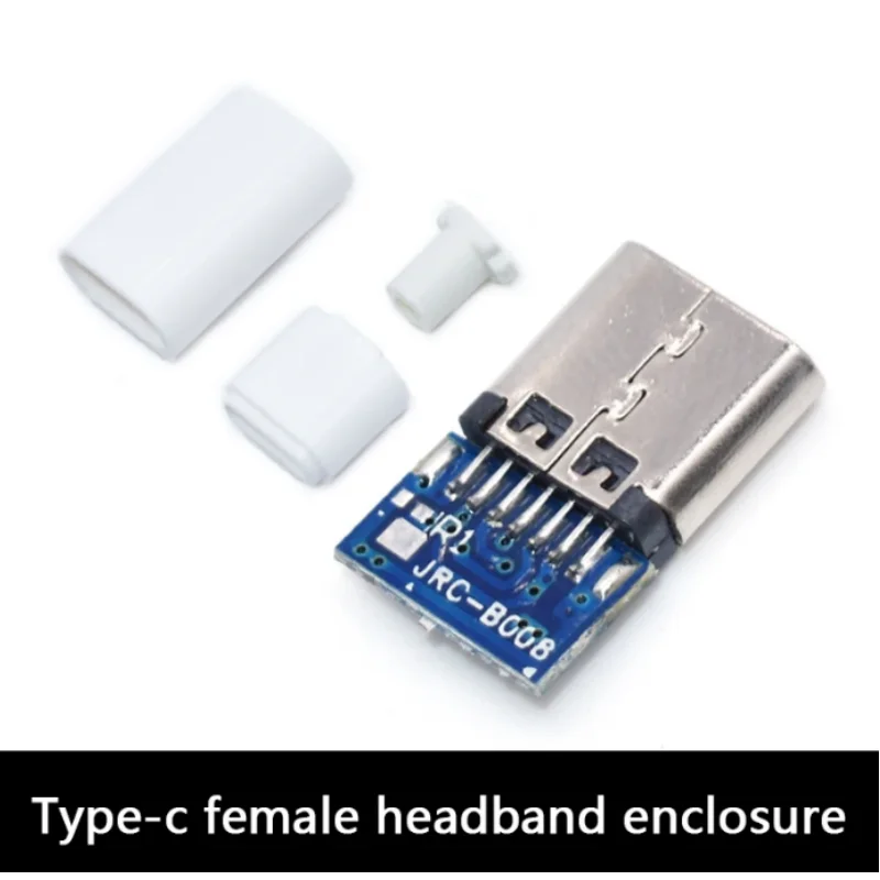 Type C USB 3.1 Connector, 16Pin, Male Socket Plug for Soldering Wire and Cable, PCB Module Board, 56K Resistor, 5Pcs