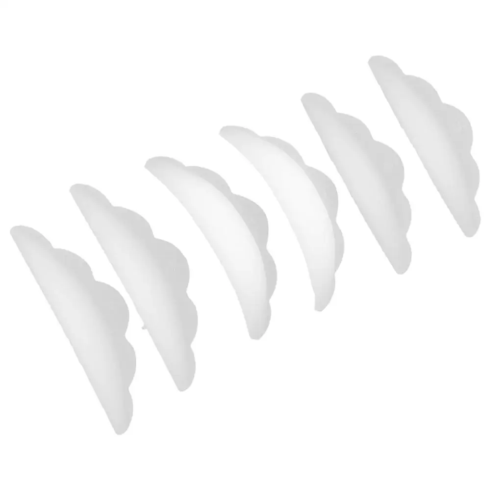 Pacote de 6 almofadas de extensão de cílios de silicone sob protetor de protetor de olho