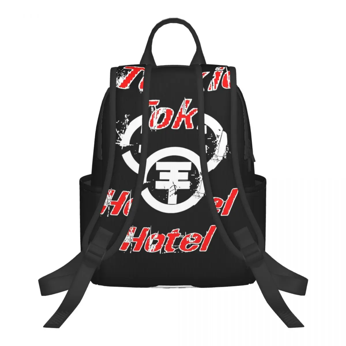 Genres Rock Tokio Hotel Logo (2) Student Backpack School Bag Hiking Travel Daypack for Men Women Bookbag Shoulder Bags