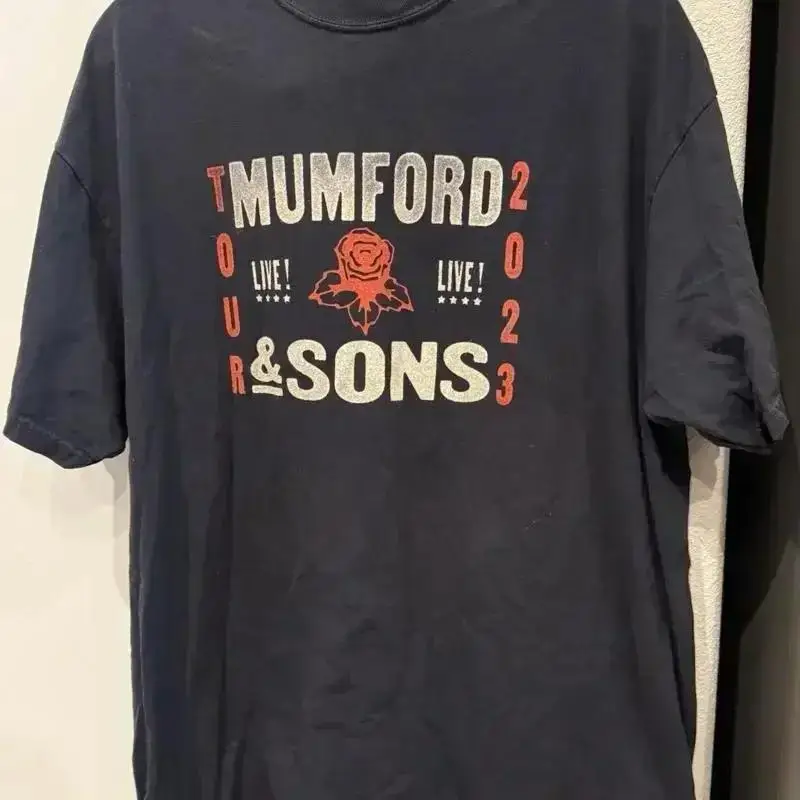 Футболка для концертов Mumford And Sons Live Tour 2023, черная, размер XL, Dm102
