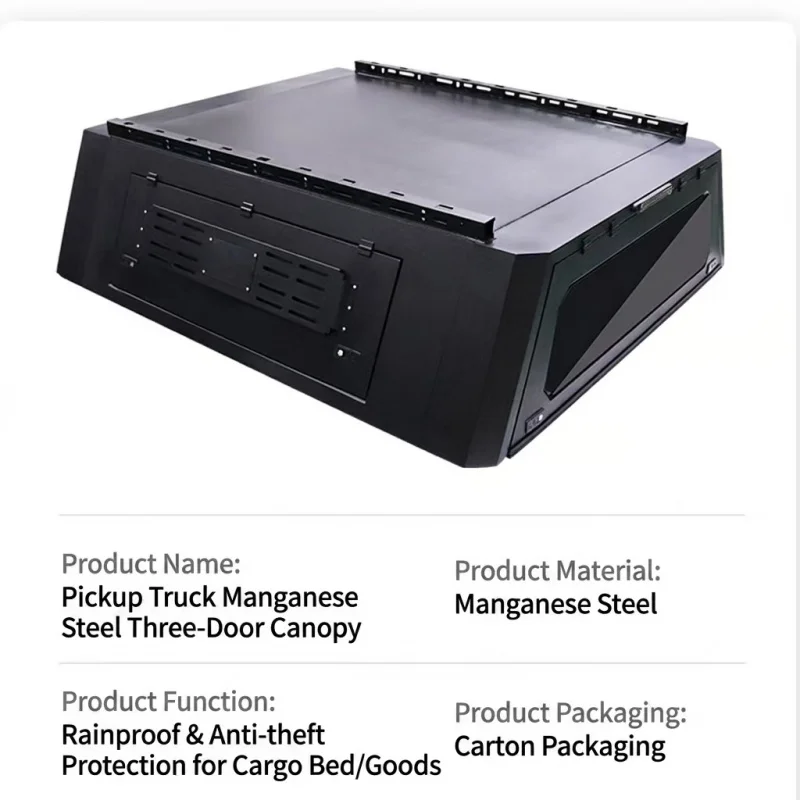High Quality Manganese Steel 3 Door High Load Bearing Waterproof High Bed Cover Fit Isuzu Pickup