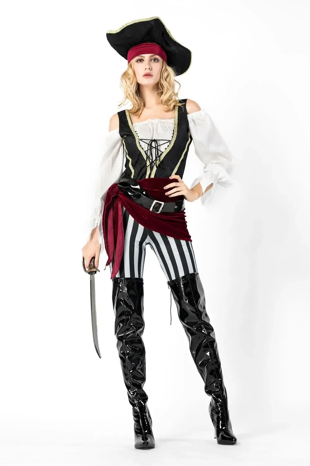 Halloween Piratenkostüm Spiel Uniform Anzug Cosplay Kostüme Bühnenauftritt Piratenkostüm