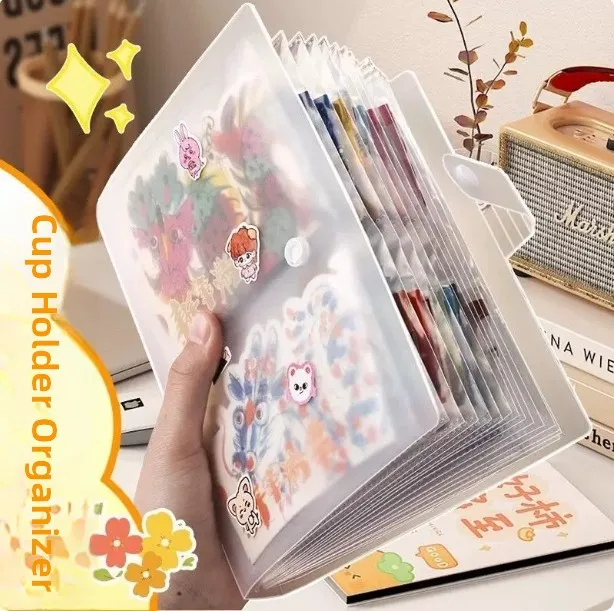 透明-a5-ファイルフォルダーミルクティーカップスリーブ収納アルバム紙袋コレクションアルバムページめくりホーム整理ボックス