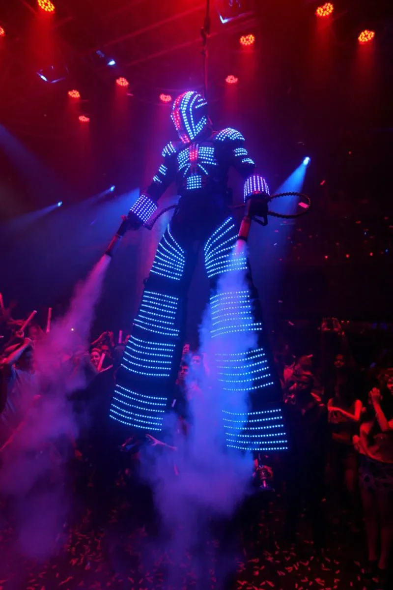 

Luminous costumes led clothing dance costume LED Illuminated costume led lighting robot costumes