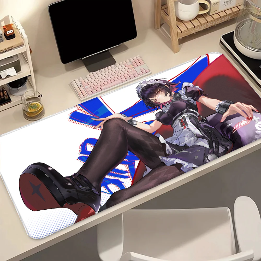 Large Gaming Mouse Pad Zenless Zone Zero Ellen Joe Print Rubber Base Desk Mat for PC Laptop Computer Gamer Esports Accessories