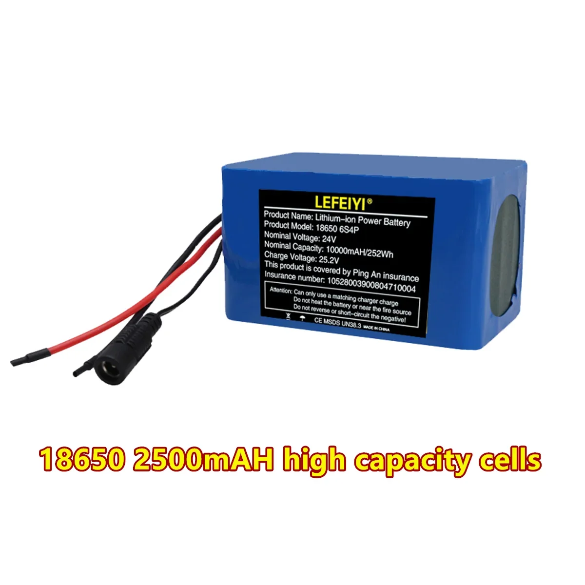 

High Power Battery 24V 6s4p 10ah, High Power Battery 500W, BMS 25.2V 10000mAh Power Battery