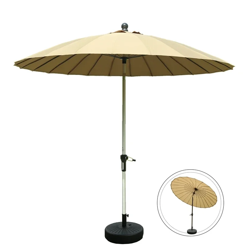 outdoor sun umbrella courtyard leisure bed and breakfast garden balcony folding sunshade antique Chinese style