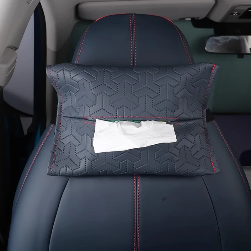 

Car Tissue Box for BYD Atto 3 Yuan Plus Leather Auto Seat Hanging Armrest Instrument Panel Multi-function Storage Bags Interior