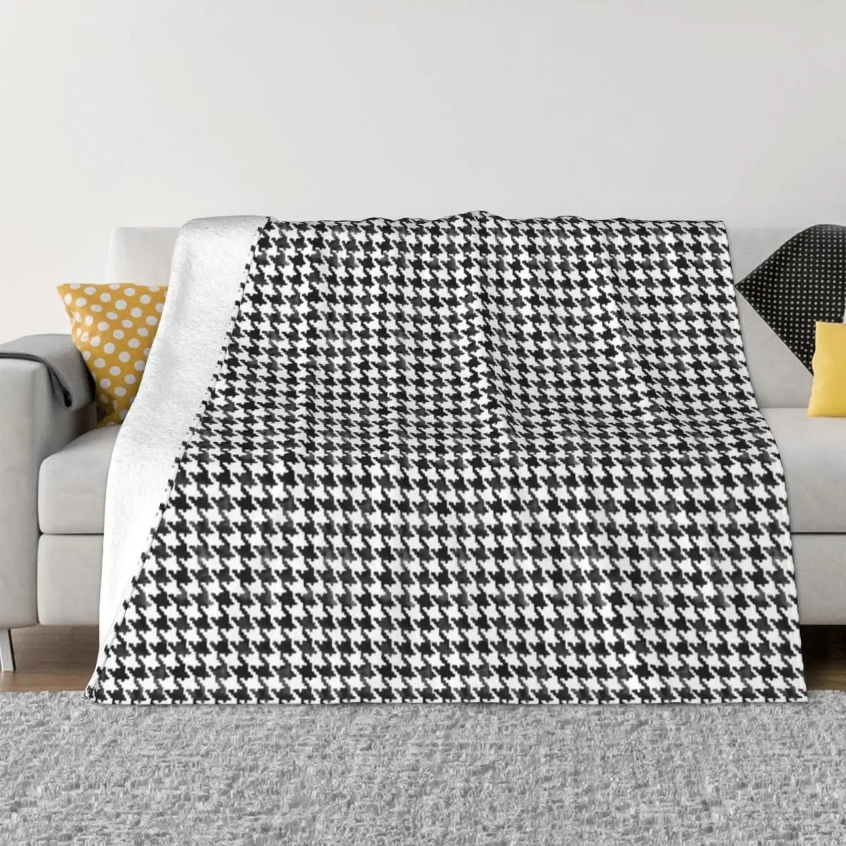 

Узор «гусиная лапка», одеяло, многофункциональные фланелевые Роскошные Дизайнерские одеяла для дивана и пикника