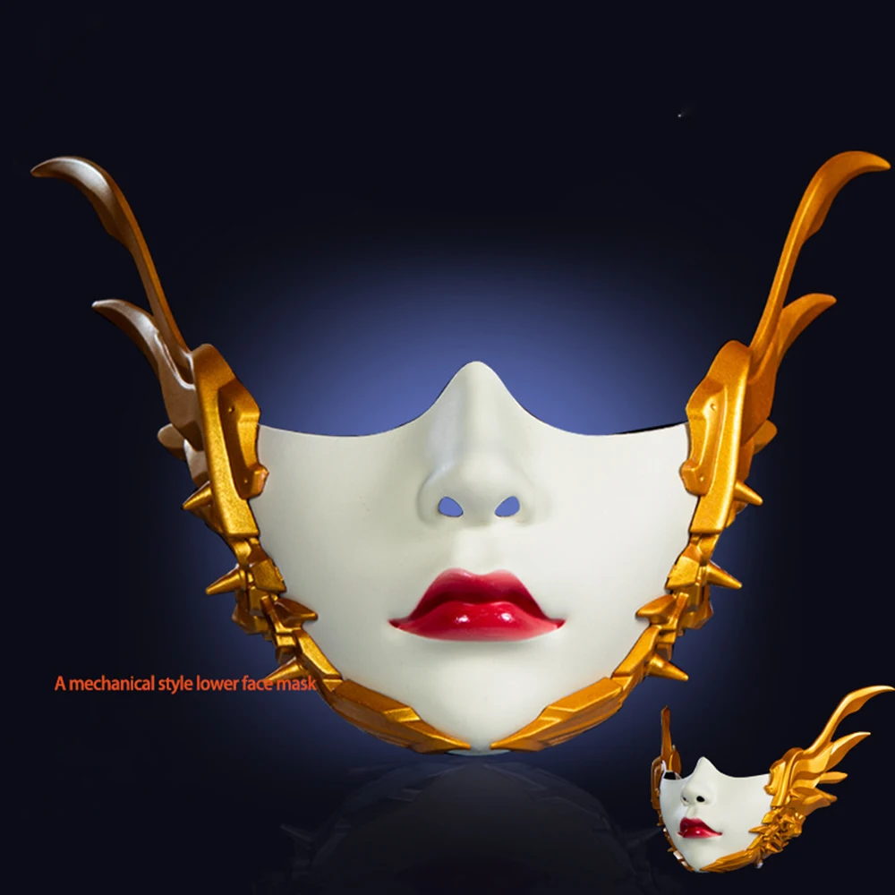 Máscara ligera de media cara con alas, máscara de Cosplay, máscara de mascarada para eventos temáticos, accesorios de Cosplay para fiesta