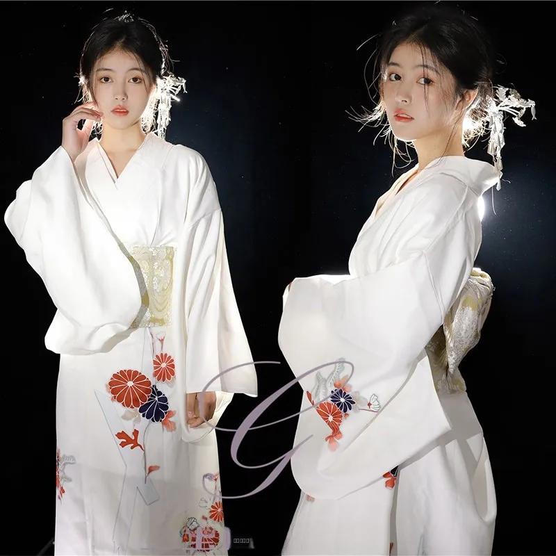 

Традиционный японский халат в стиле кимоно, женский модный костюм для фотосессий, обновленная версия для молодых девушек, полиэстер